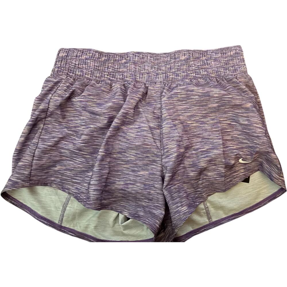 Nike Women's One Dri-FIT Mid-Rise 3" Brief-Lined Shorts, Purple, Medium